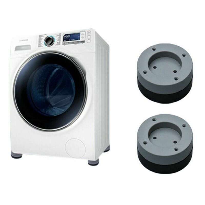 4 st vibrationsdämpande fötterkuddar tvättmaskin gummimatta antivibrationsplatta torktumlare universal fast halkskydd