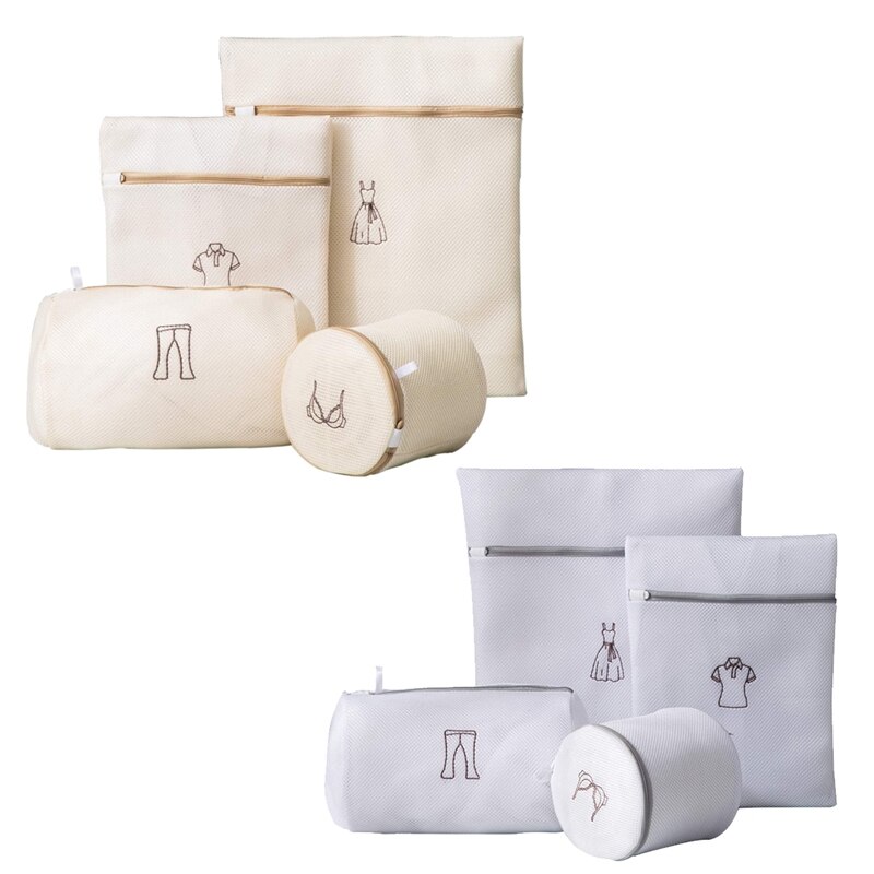 4 Pcs Mesh Waszakken, Reizen Kleding Opbergtas, Kledingstuk Wassen Tassen Voor Lingerie Beha, Blouse, jeans, Sokken
