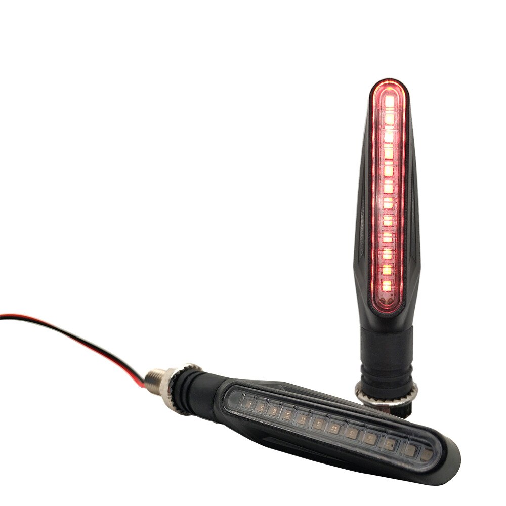 Clignotant LED universel pour motos, pour Kawasaki Z750 Z1000 Z650 Z900 Z800 Z250 Z300: Red-a pair