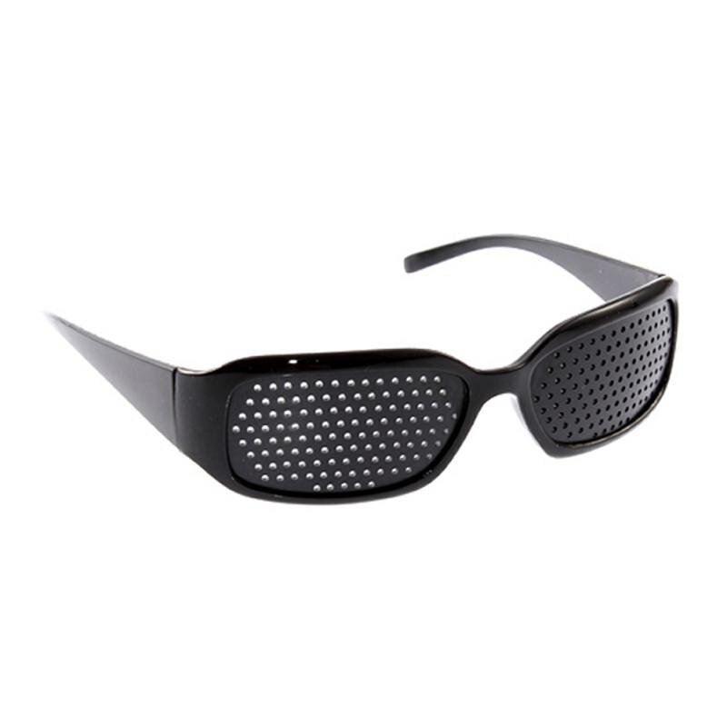 1pc schwarze unisex-lochbrillen zur sehkorrektur, augenübungen, lochbrillen zur verbesserung der sehkraft, kunststoff