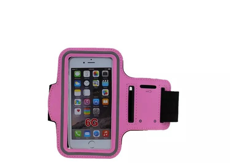 Funda deportiva resistente al agua para móvil, Funda Universal para iPhone 6, 7 Plus, Samsung Galaxy S7 Edge, Xiaomi Redmi Note 3, 4, 5,1 ~ 5,8 pulgadas: Pink