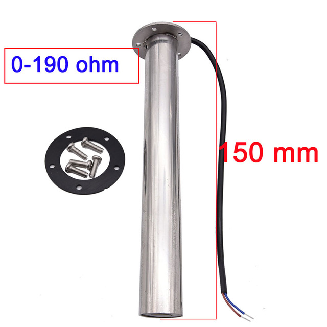 Vann kloakk nivå sensorer 150mm 200mm 250mm 300mm 400mm båt for marine båt rv tank vann nivå kloakk sensor 0-190/240-33 ohm: 150mm 0-190 ohm