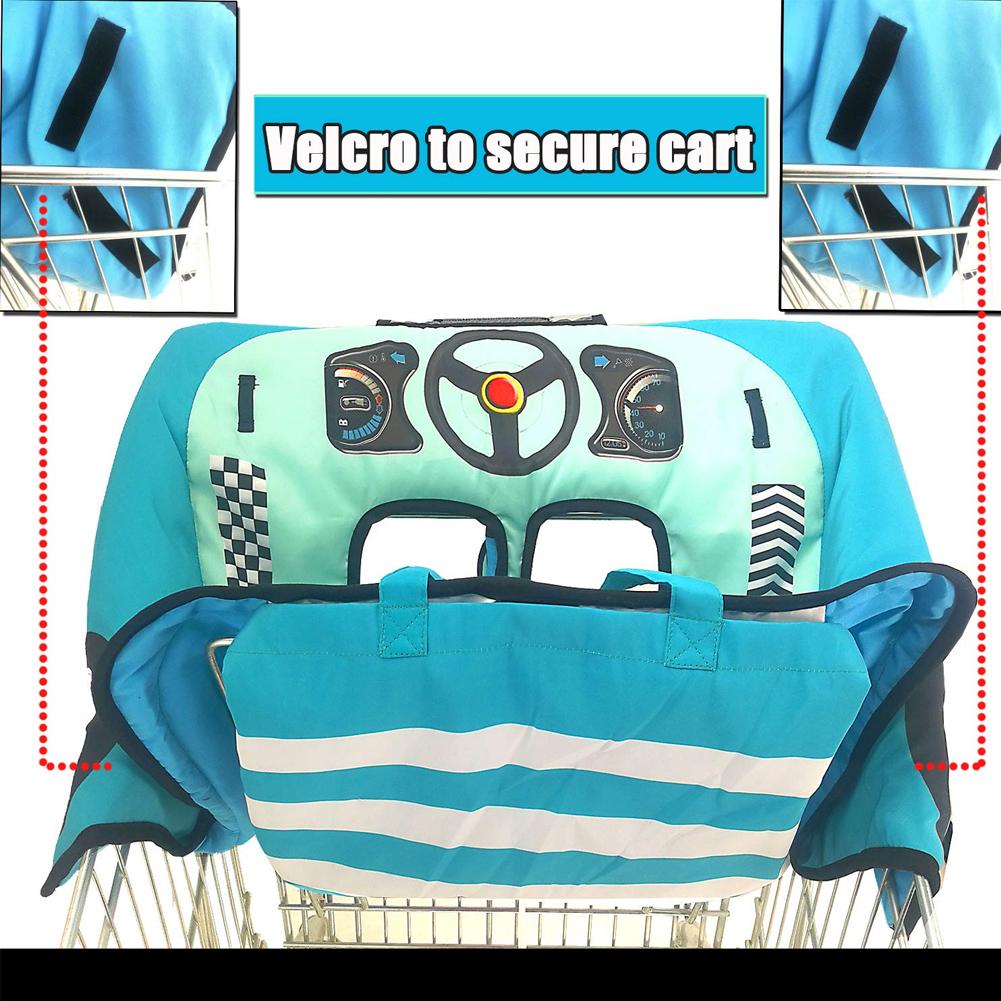 Coussin Portable avec poches pour supermarché | Coussin pour chariot de courses, Protection de la chaise de salle à manger, sécurité pour voyage, soins pour enfants
