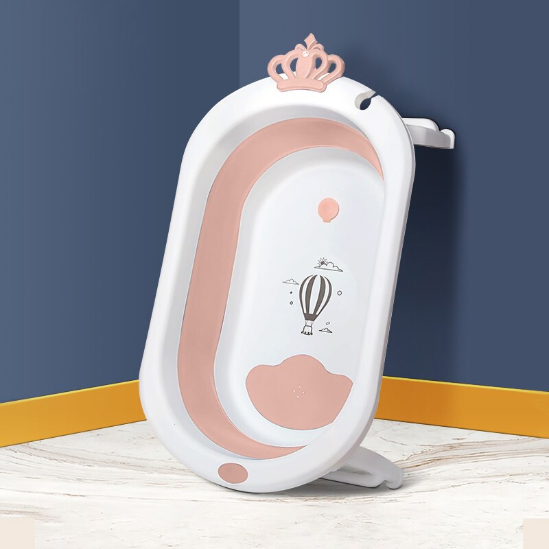 baby plastic foldable infant toddler bath tub bathtub: Pink