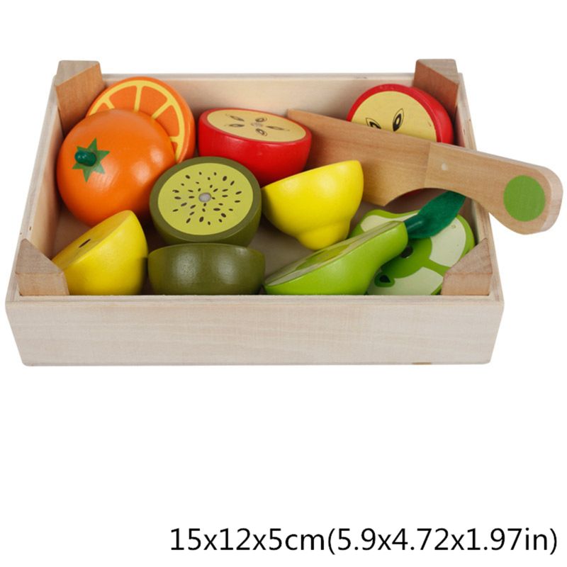 Magnetic Wooden Kitchen toys Fruit and Vegetable Combination Cutting Toys Seafood Set Children Play & Pretend Simulation Playset