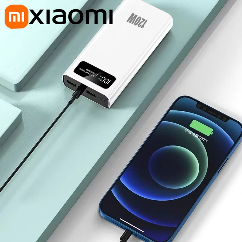Xiaomi 120W PowerBank Super Fast Charging 200000mAh Large Capacity Portable Emergency Battery Supply Mobile Power For IPhone