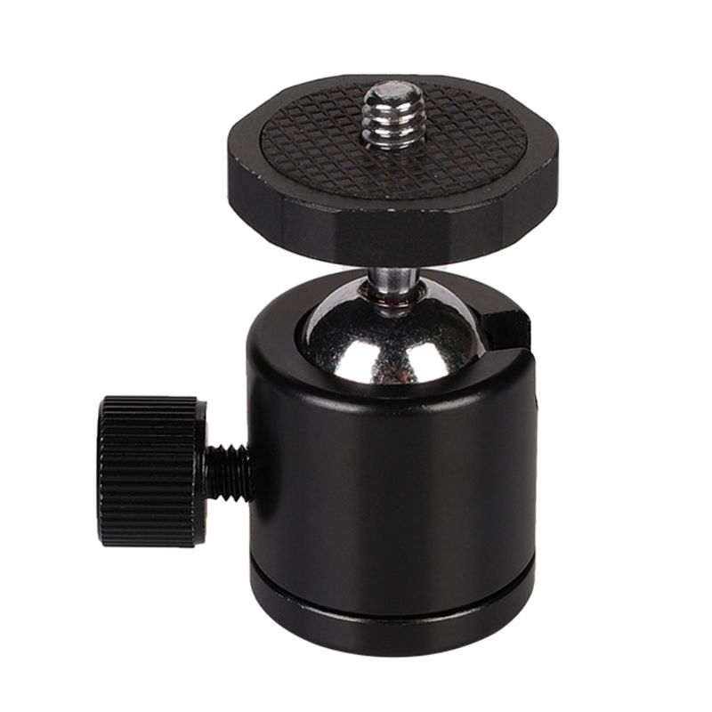 Mini Ball Head 1/4" Screw Mount 360 Swivel Bracket Aluminum Metal Stand Holder for DSLR Camera Tripod Accessories
