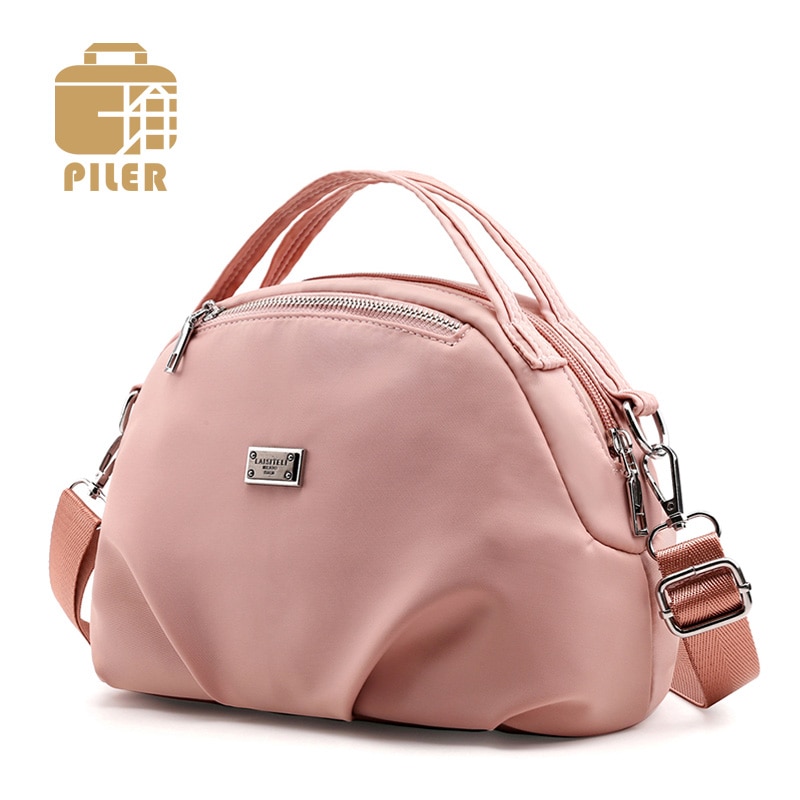 Piler Nylon Kupplung Frauen Tasche Rosa Handtasche Frauen Umhängetasche Schulter Handtasche Damen Umhängetasche Kleine Trage Tasche