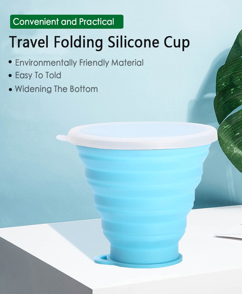 180Ml Opvouwbare Siliconen Cup Draagbare Siliconen Telescopische Drinken Inklapbare Cup Multifunctionele Opvouwbare Silica Mok