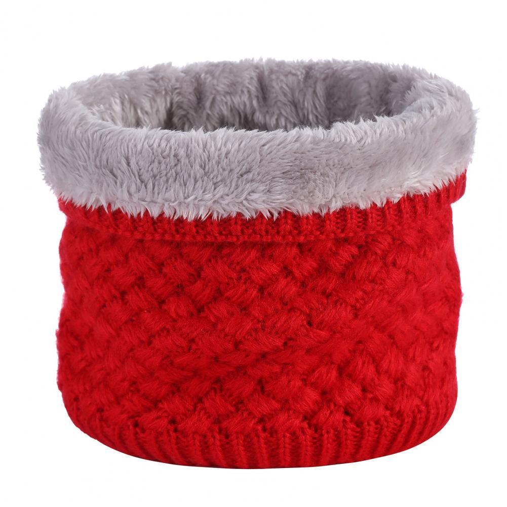 Neck Warmer Wear Resistant Thick High Elastic Plush Lining Neck Scarf Winter Neck Warmer for Cold Weather: Red