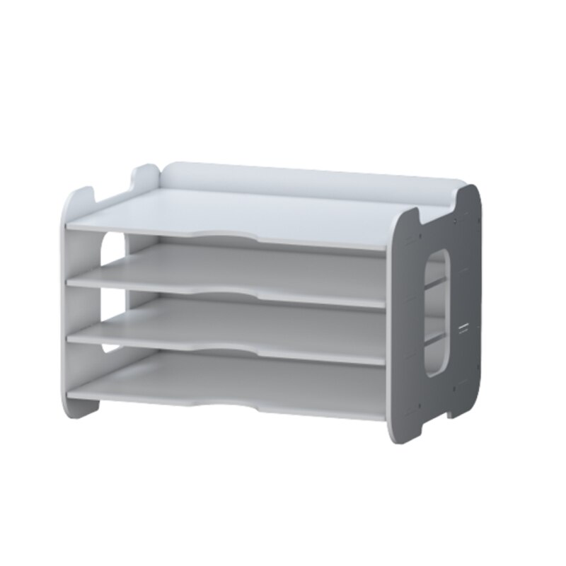 DIY Document Trays White 3 Layers File Tray For Magazine Paper Stand Office School List Supplies Desk Organizer Storage Box