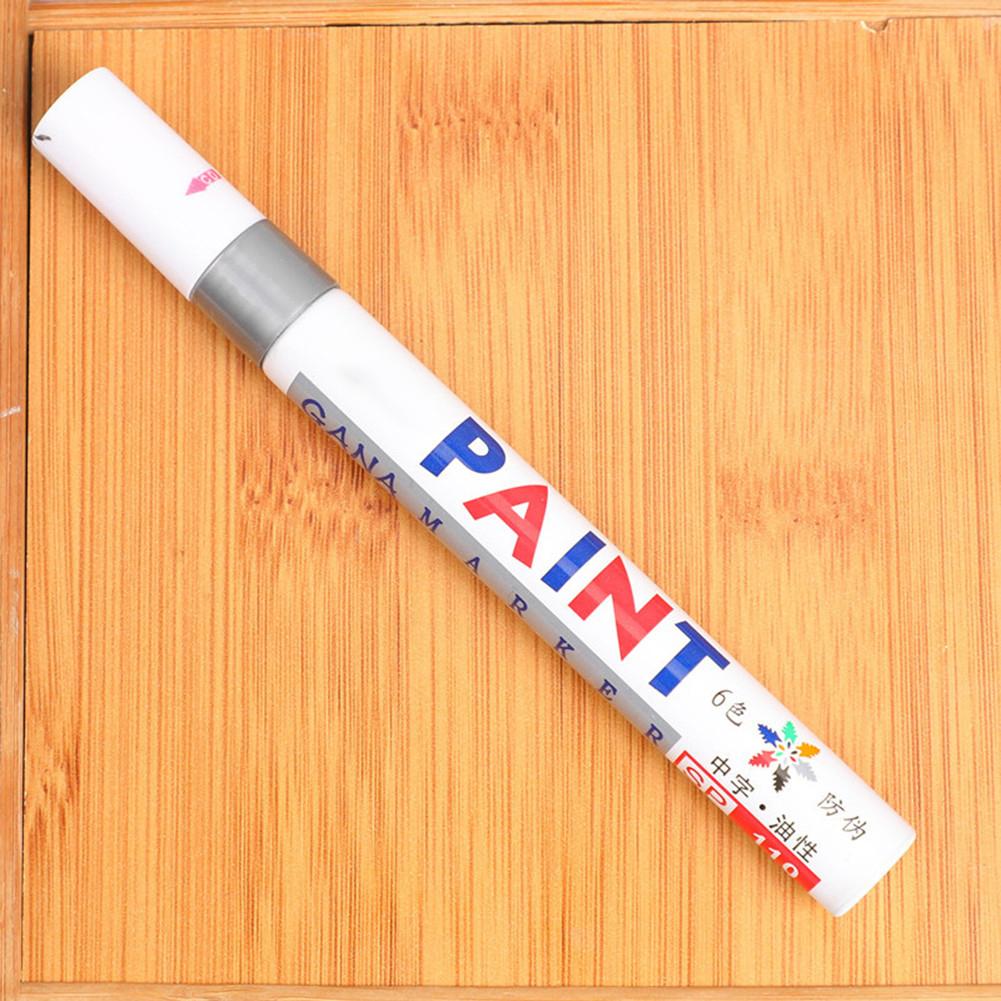 colorful Universal Waterproof Tyres Cars pen Doodle Pen Permanent Paint markers Graffiti Oily Marker Pen: Silver