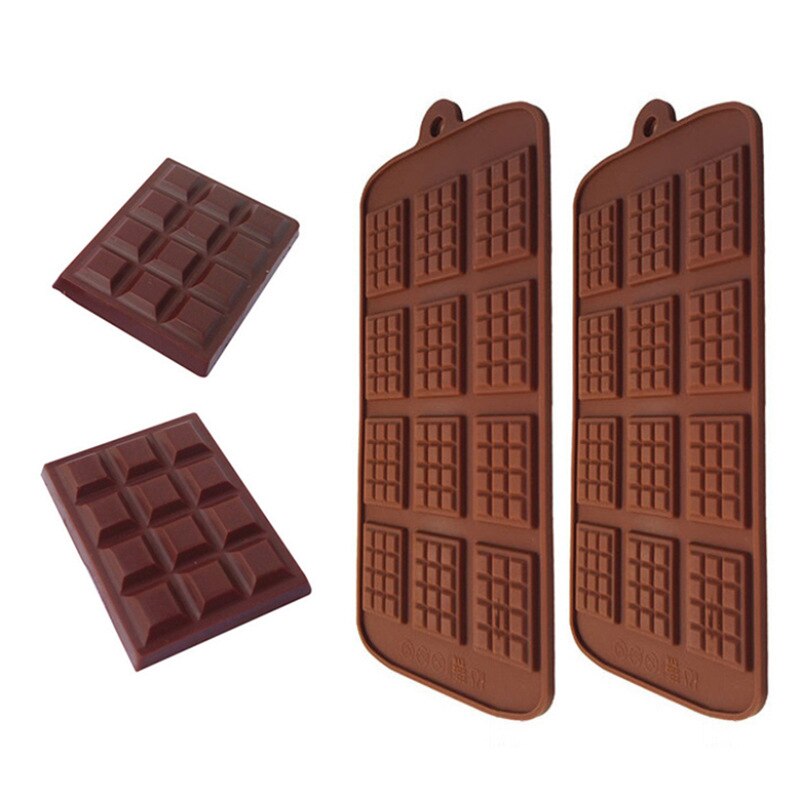 12 agujero de silicona molde de Chocolate, hielo crema moldes para postres utensilios para tartas de molde de hornear fina piel de silicona formas cariño colorido