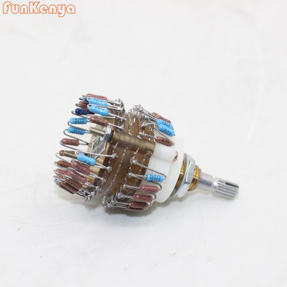 Dual Channel Amplifier Potentiometer 10K 50K 100K 250K 500K 23 Steps Attenuator Alps 2 Channels For Volume Control