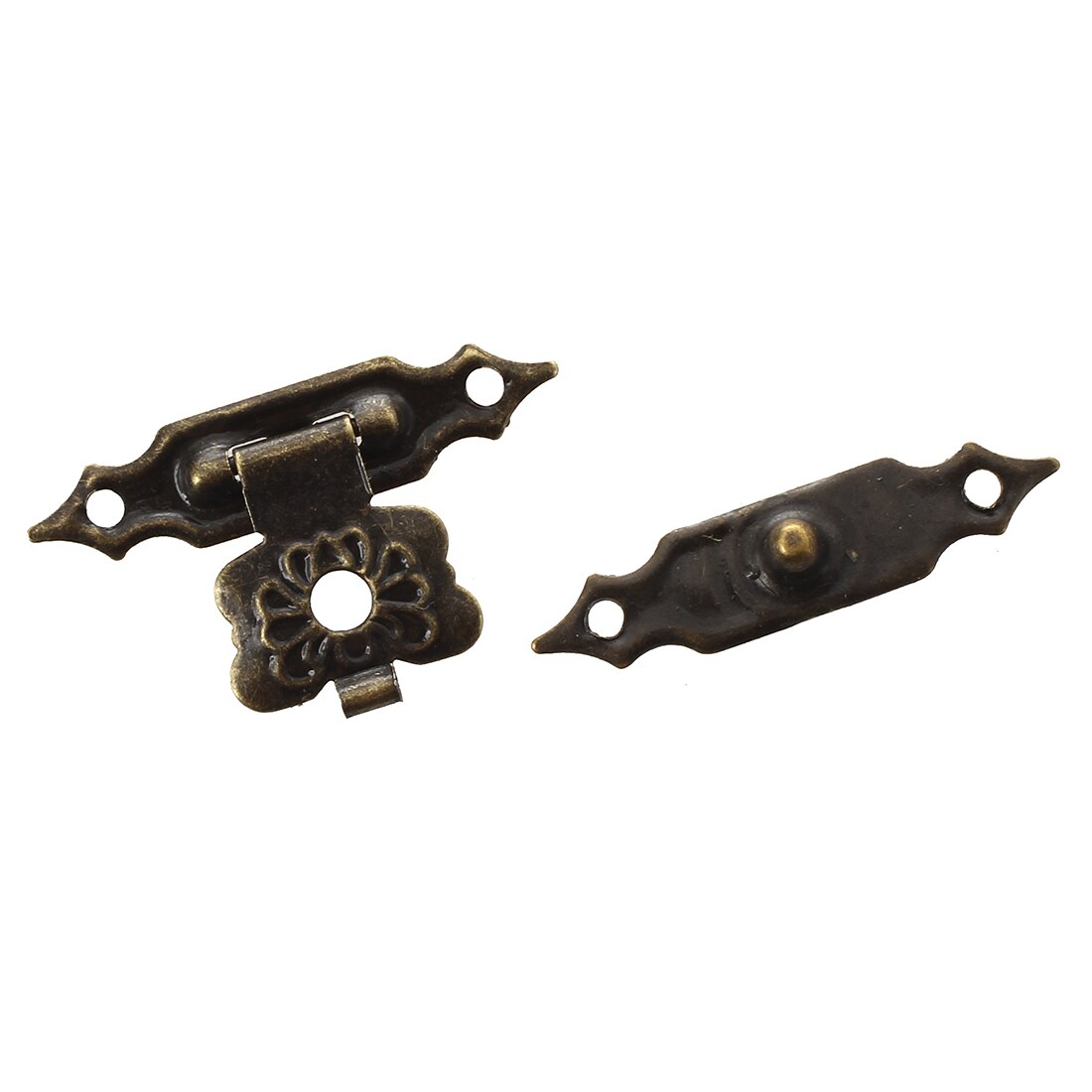 Boîte à loquet bronze 3 cm | Ensemble de boîte en bois d'anchive, boîte fermée