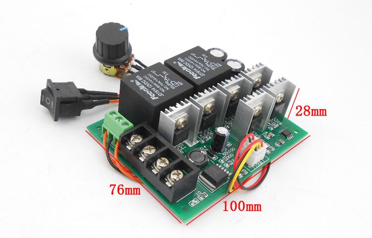 DC 40A DC Motor Speed Control Reversible PWM Controller 12V 24V 36V 48V 2000W