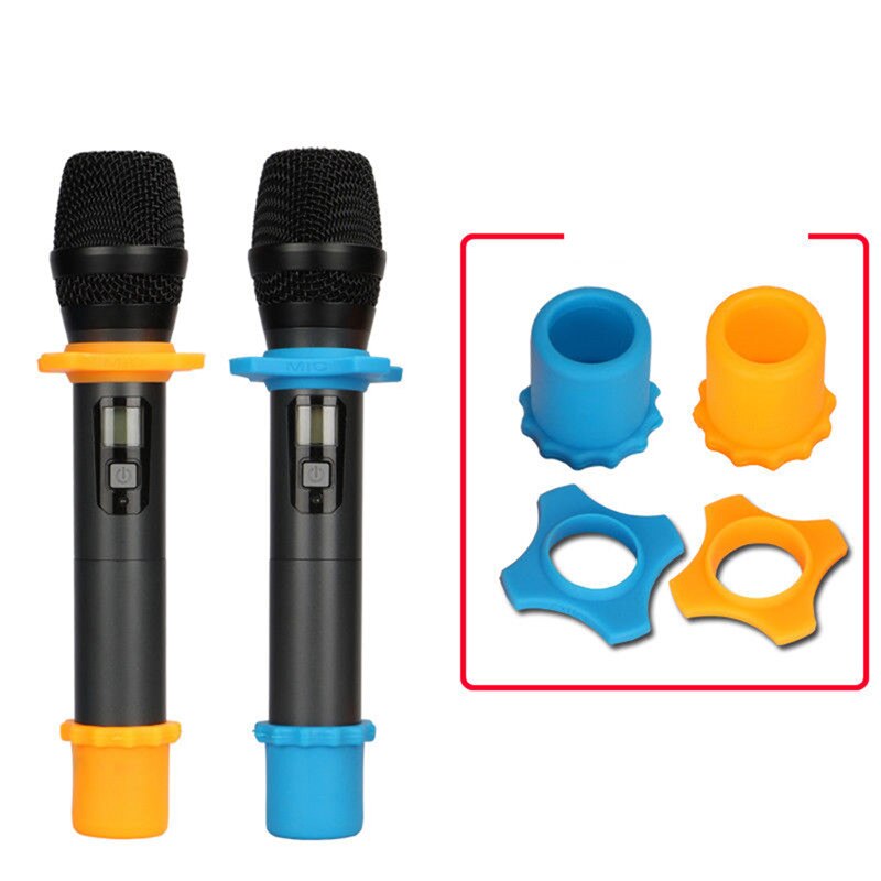 1 Set Van Nuttige Draadloze Microfoon Microfoon Anti-Slip Ring Anti-Roll Beschermende Cover Premium Rubber