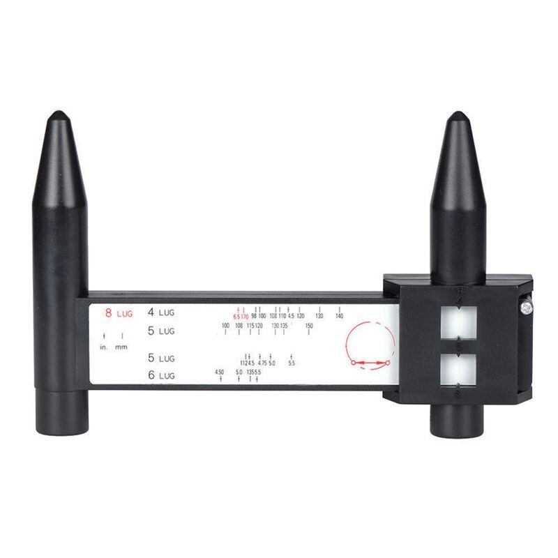 --PCD Gauge Ruler Rim Car Wheel Bolt Pattern Measuring Gauge Tool Hole 4 5 6 8 Lug: Default Title