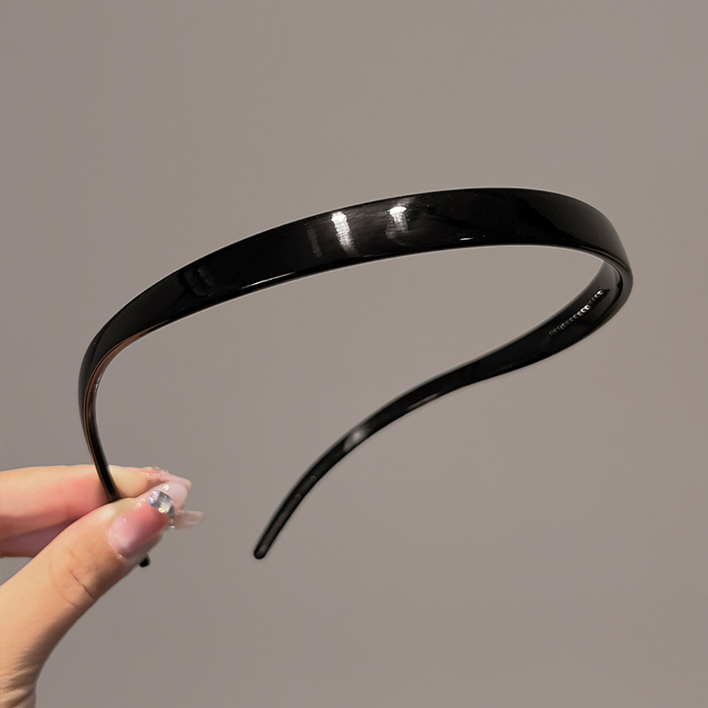Nueva gafas de sol forma de marco diademas acrílicas para mujeres diadema dentada aro de pelo antideslizante accesorios para el cabello de: Negro