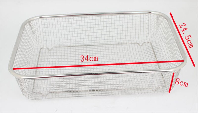 Colador cuadrado grueso de acero inoxidable, frutas y verduras rectangular utensilio de cocina para lavar, cesta de lavado para fregadero de cocina