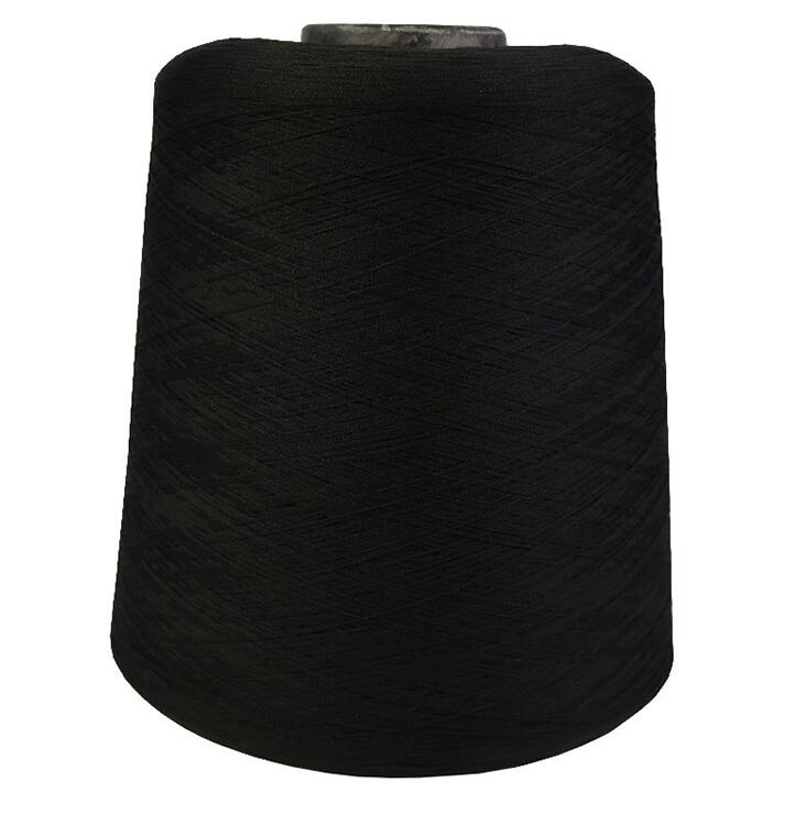 Large roll of low stretch yarn overcoated thread 150D stretch yarn polyester sewing thread: black