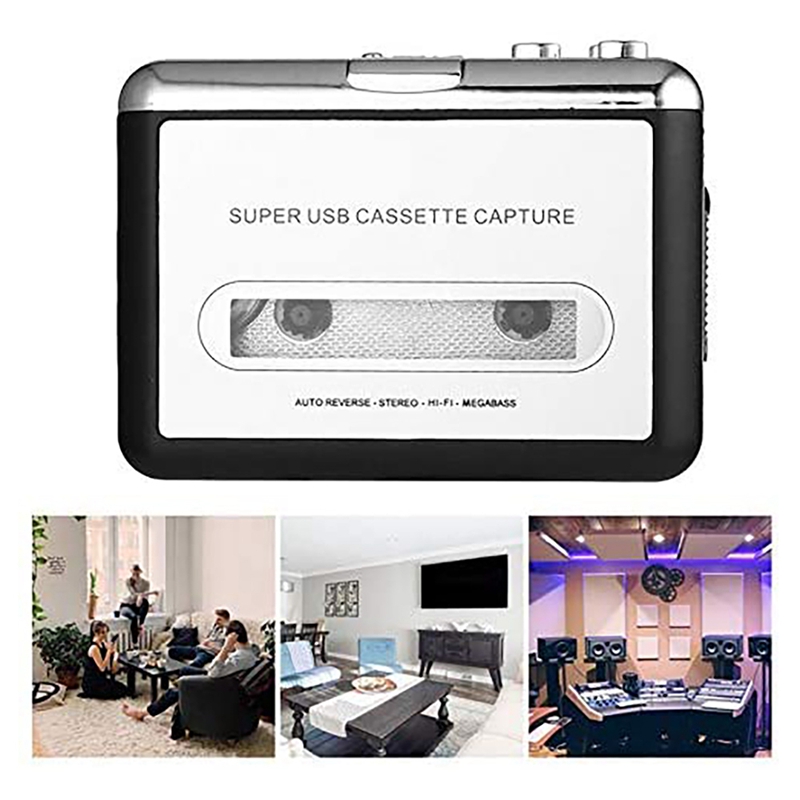 Cassette Player,USB 2.0 Portable Tape Audio Recorder Walkman MP3 Converter USB Adapter