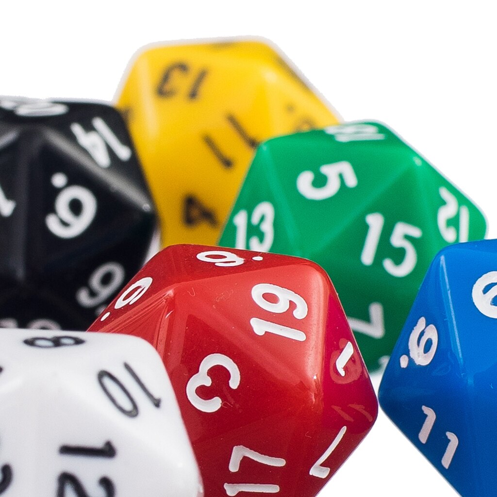 18/set Twenty Sided Dice Set for RPG D&D Roleplaying Party Casino Board Prop
