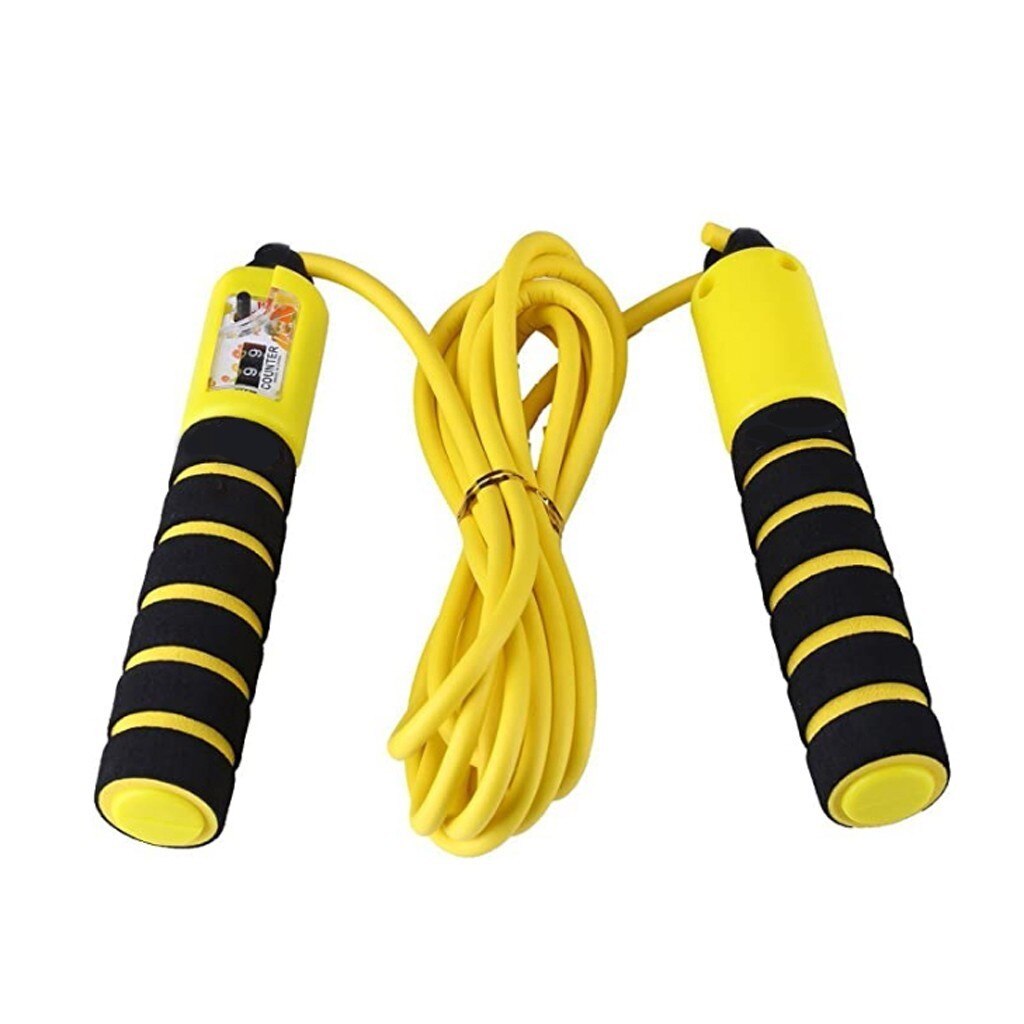 Sponge Jump Rope with Electronic Counter Adjustable Fast Speed Counting Skipping Rope Wire Workout Equipments#30: B