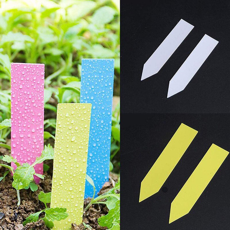 100Pcs Plastic Plant Tags Tuin Plant Labels Kwekerij Markers Bloempotten Zaailing Labels Lade Mark Accessoires