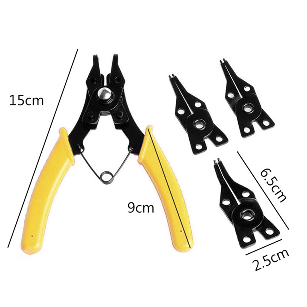 4 in 1 Multifunctional Snap Ring Pliers Circlip Combination Retaining Clip Gadget Puller Springs Multitool Pliers Set