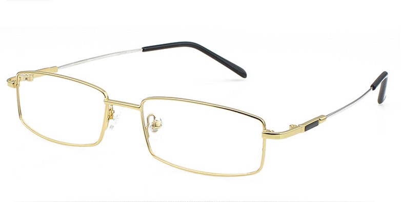 UVLAIK Titanium Alloy Glasses Frames Men Women Spectacle Transparent Eyeglasses Frame Business Eye Glasses Optical Glasses: Gold
