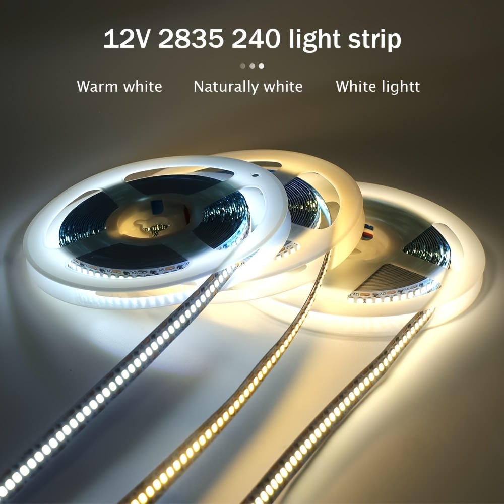 12v led-remsa smd 2835 1m 2m 3m 4m 5m led-remsa tejplampa 120 led /m 240 led/m varmvit flexibel remsa band heminredningslampa