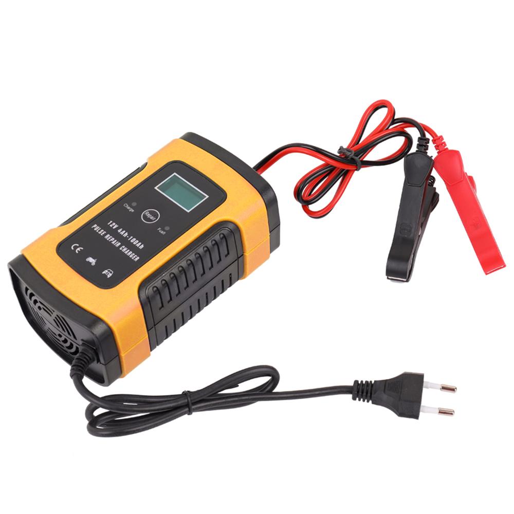 Full Automatic Car Battery Charger 110V-220V To 12V 6A Intelligent Fast Power Charging Wet Dry Lead Acid Digital LCD Display