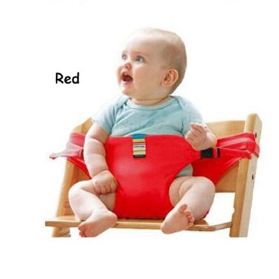 Babyvoeding Hoge Stoel Draagbare Baby Booster Stoelen Peuters Kinderen Veiligheidsgordel Feeding High Chair Harness: Red