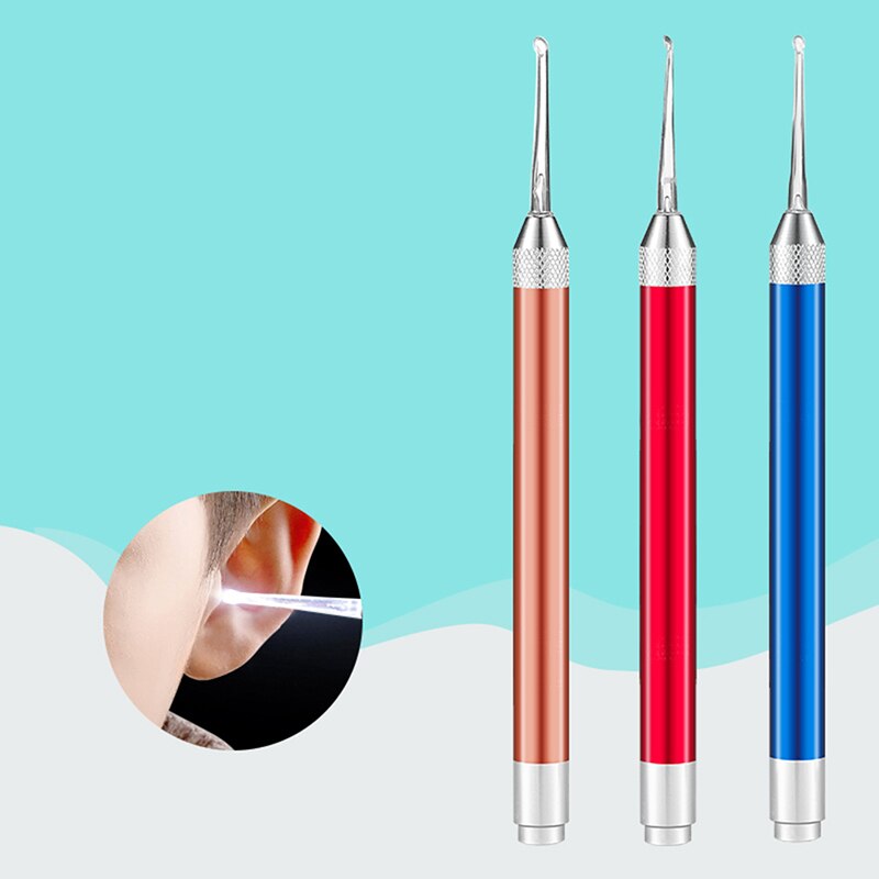 Luminous Ear Spoon Baby Adult Ear Wax Cleaner Flashlight Earpick Earwax Remover Light Ear Curette Tool
