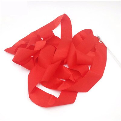 Gymnastique rythmique ruban coloré fille Ballet danse ruban enfant Maillot gymnastique entraînement juste corps artistique gymnastique Equipmet: Rouge / 2Meter