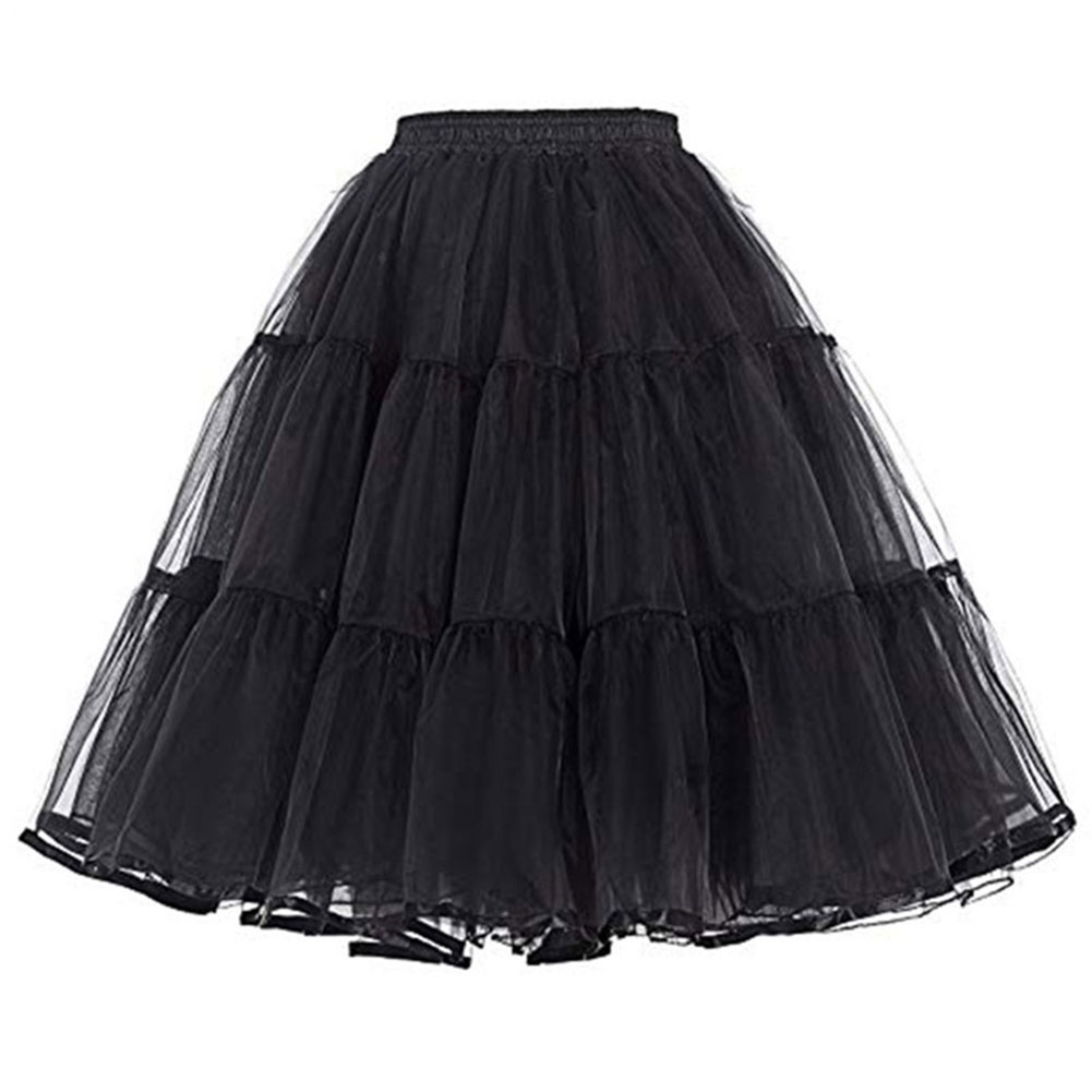 Jupon bouffant en Organza pour femmes, grande taille, rétro, Vintage, robe, sous-vêtements, cerceaux, danse Crinoline, blanc, été