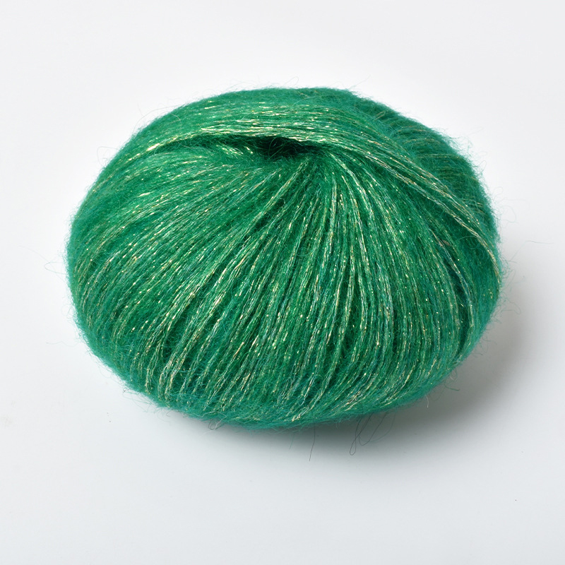 25g/Knäuel Glitzer Mohair Garn Weiche Warme betroffen zur Seite fahren Schal Hütte Faden Nadel Häkeln Hand Gestrickte Faden DIY liefert: Armee Grün