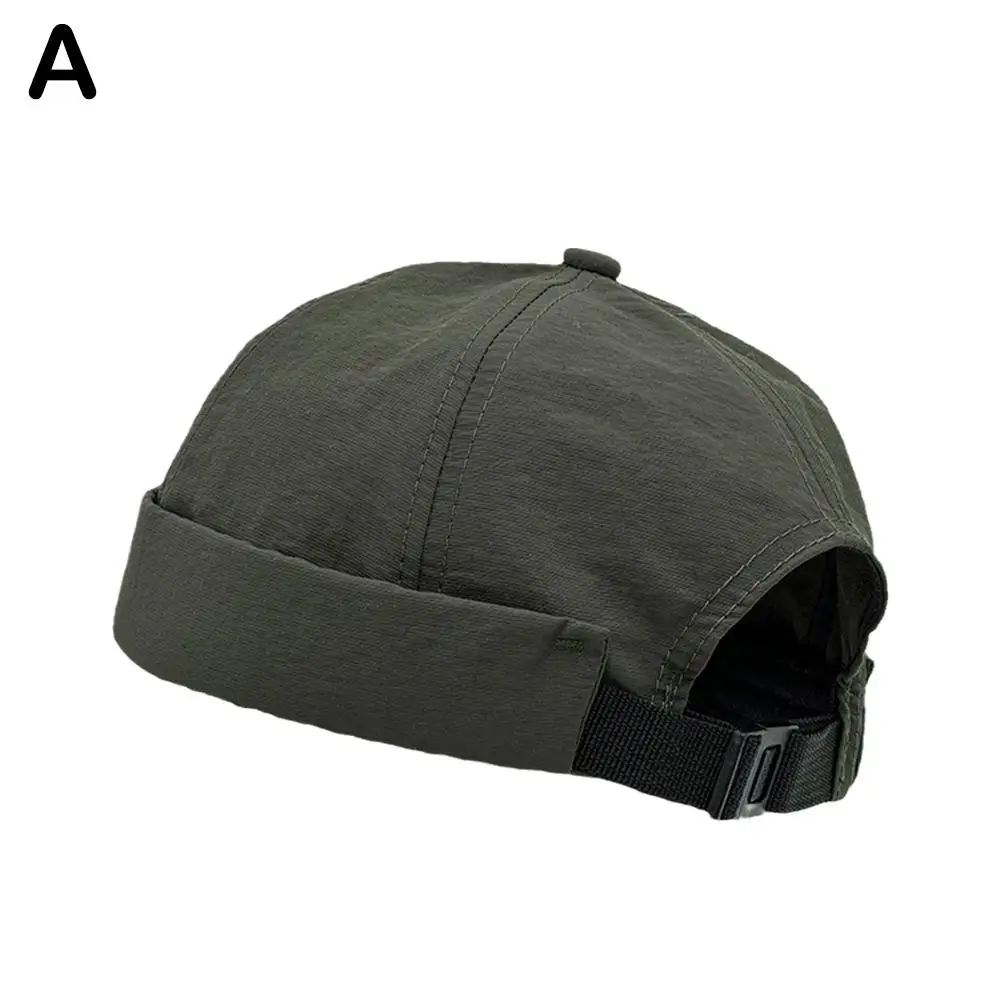 Sneldrogende randloze hoed Lichtgewicht straat Dunne zomer opgerolde Docker Retro Beanie Beanie Hat Manchet Sailor Cap Mesh Verstelbaar Y4T0: Lavendel