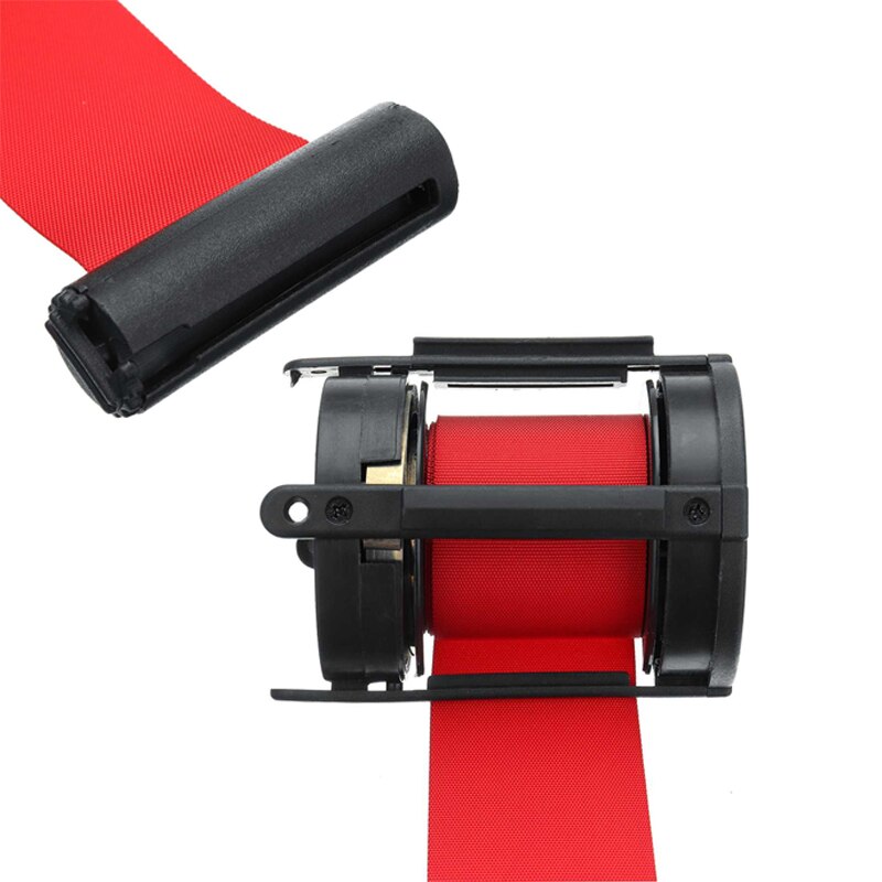 Retractable Ribbon Barrier Sport Outdoor Wall Mount Stanchion Queue Red Belt Stainless Steel Protective Tape 2m 3m 5m