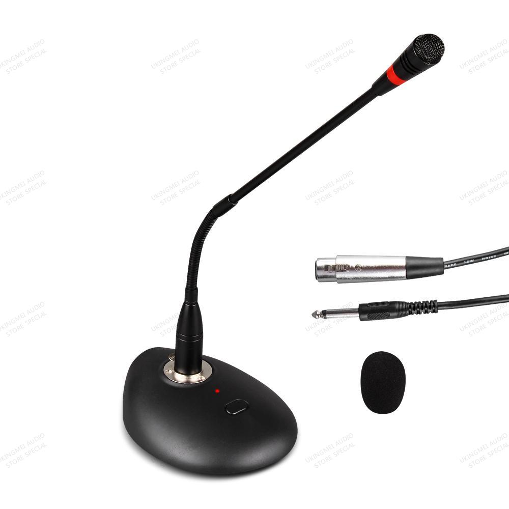 Wired PA Paging Microphone System Desktop Standing Conference Microphone Adjustable Gooseneck Condenser Microphone