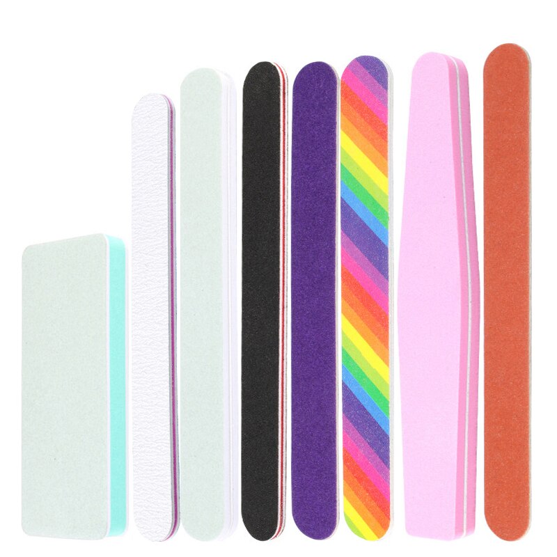 Lime à ongles, kit de manucure, polissoir, accessoires nail art, outils lime à ongles, limes de soin des ongles, 100/180 blocs de ponçage pour: 8 pc ensembles