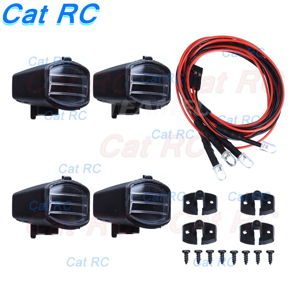 1set Led Spotlight paralume per tetto per auto cingolata 1/10 RC TRX4 Defender RC4WD D90 D110 Axial Scx10 90046 CC01 catRC: A