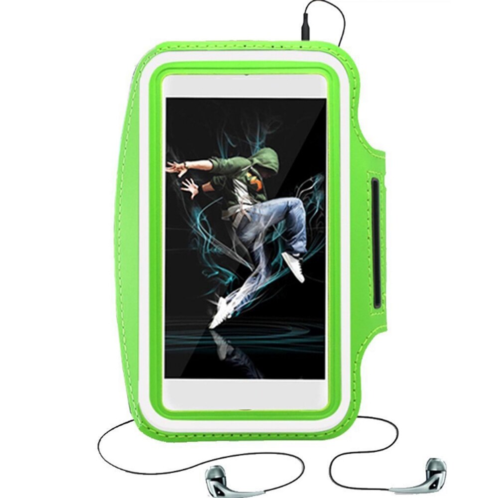 Outdoor Sports Phone Holder Waterproof Armband Case for Samsung Gym Running Phone Bag Arm Band Case for all phones: Green 
