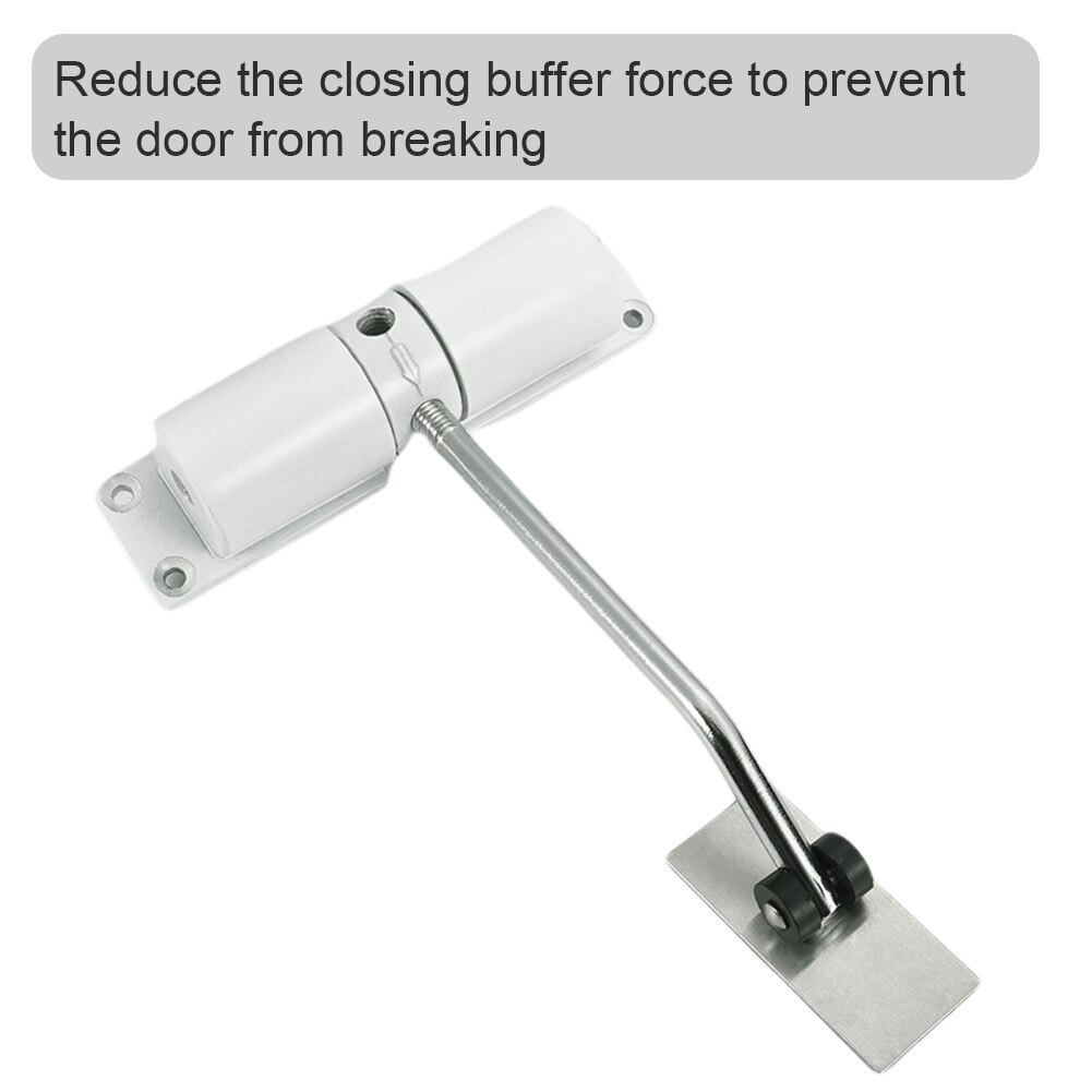 Security Zinc Alloy Office Easy Install Home Gate Low Noise Spring Heavy Duty Automatic Door Closer For Residential With Screws