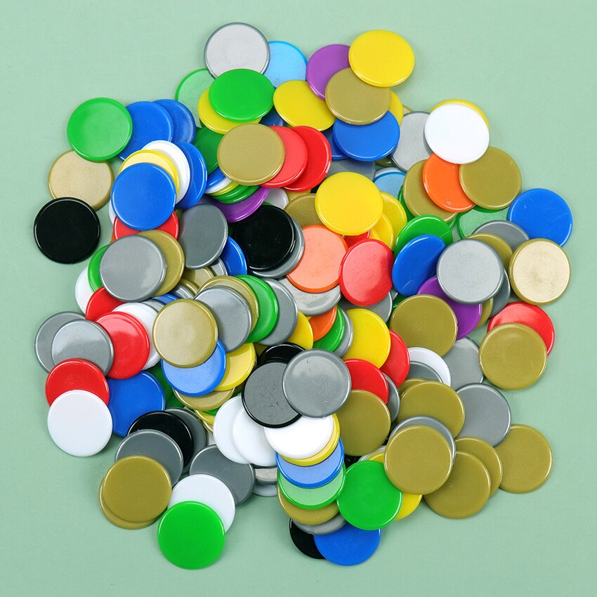 100 st plastpokerchips casino bingomarkörer familjeklubb karneval bingotillbehör brädspel leksak