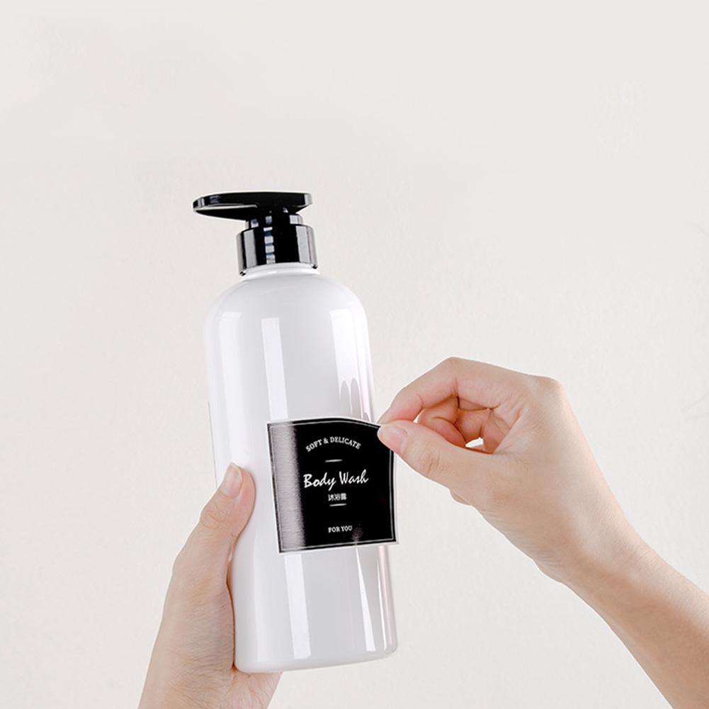 2/3pcs Soap Bottle Label Sticker Set Nordic Style Bathroom Shampoo Lotion Soap Dispenser Labels Waterproof Self-adhesive Sticker