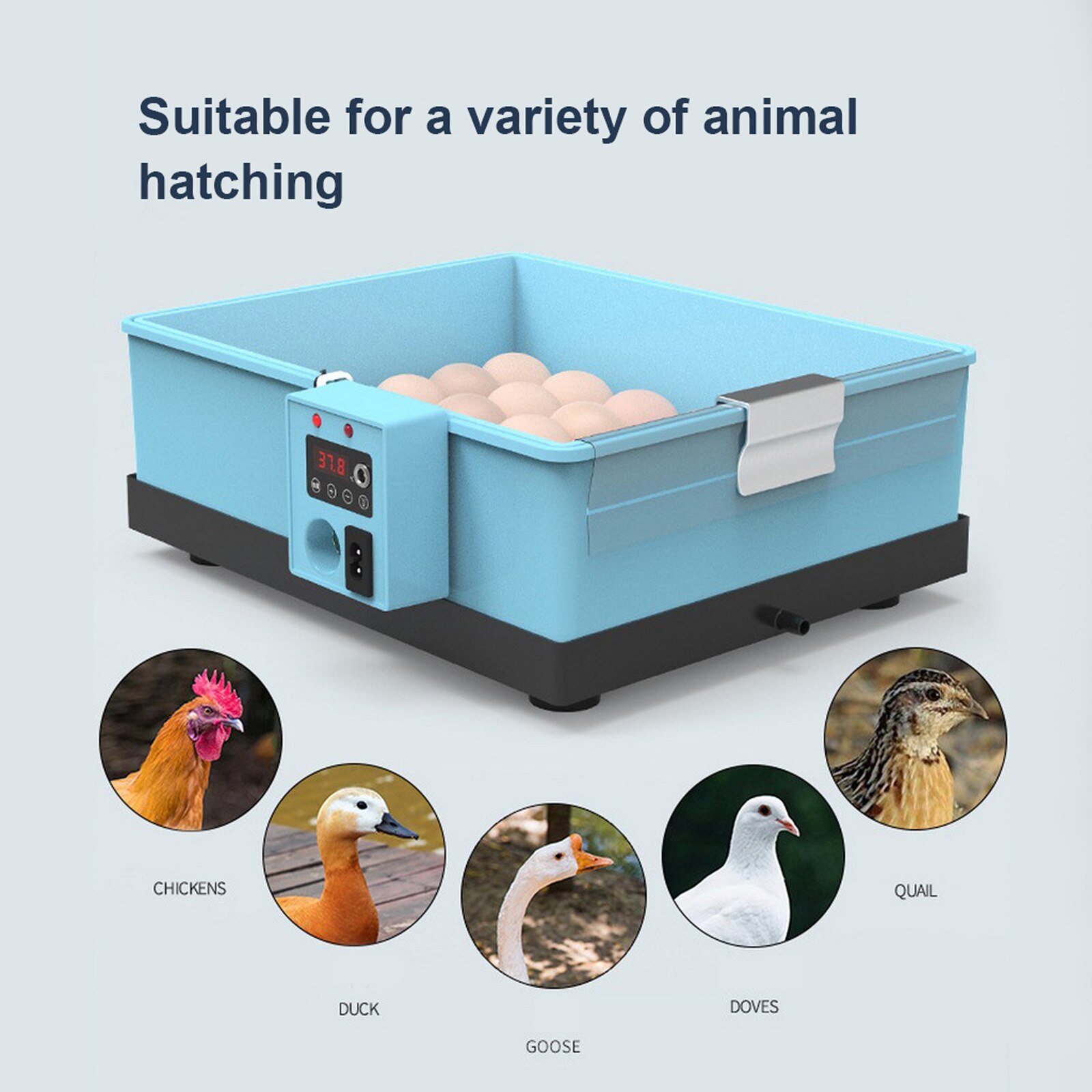 220V 20/30/36/56/66 Eggs Incubator Fully Automatic Digital Incubator Household Brooder Farm Chicken Incubator Bird Egg Incubator