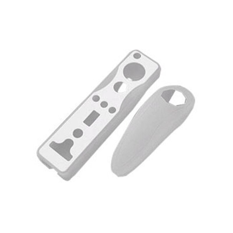 Funda de silicona suave blanca para mando a distancia de Nintendo Wii, funda de piel, Nunchuk