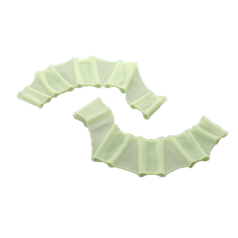 1 para sztuczna żaba silikonowe płetwy robić pływania płetwy ręczne płetwy treningowe rękawice robić nurkowania rękawice robić pływania: zielony / 19X6.5X28cm